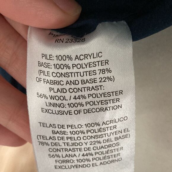 Pendleton Fuzzy Dark Blue Jacket Sz S - Picture 7 of 8